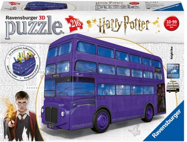 3D puzle Harry Potter Burvju autobuss, 216 detaļas