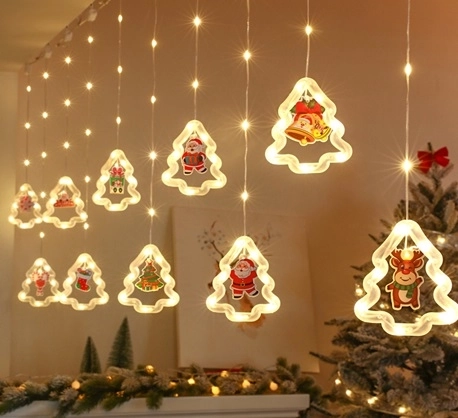 Ziemassvētku gaismas virtene logam ar USB, 3 m, 125 LED – Ziemassvētku
