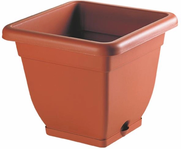 Plastmasas puķu kaste ar paliktni HEIDRUN Bell 40 × 40 × 34 cm