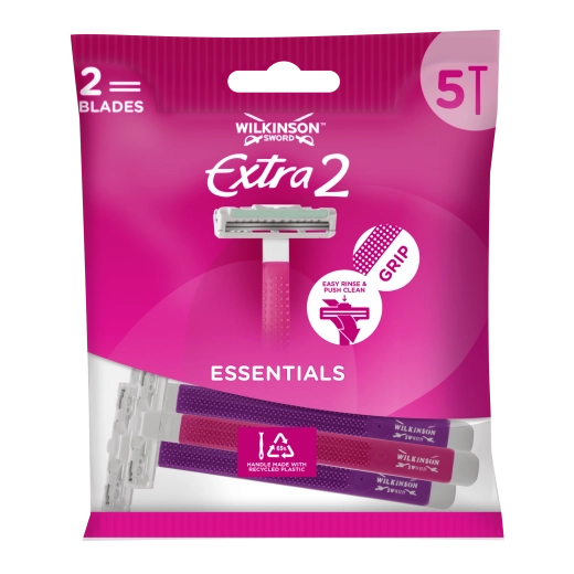 Sieviešu vienreizlietojamie skuvekļi WILKINSON SWORD Essentials 2 Violet, 5 gab.
