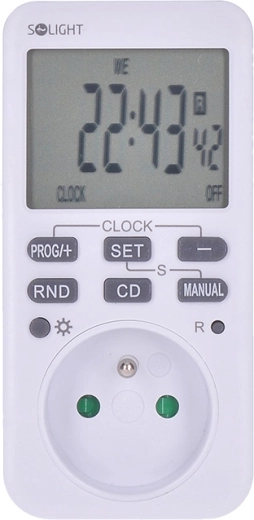 Solight digital weekly timer switch with backlit large LCD
