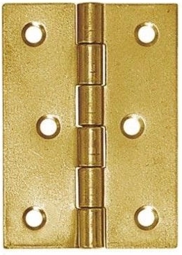 Steel pivot hinge 60 × 43 mm, yellow zinc-plated