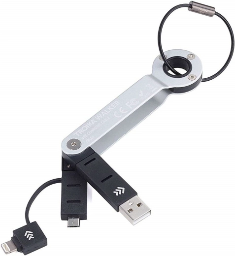 Troika Walker Silver USB atslēgu piekariņš, sudraba krāsā