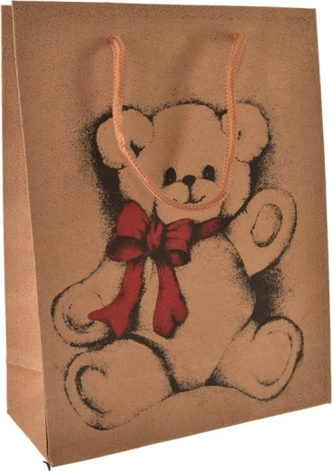 Dāvanu papīra maisiņš ar lācīša motīvu 15 × 6 × 20 cm