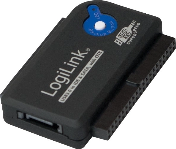 LogiLink USB 3.0 to IDE/SATA adapter with one-touch backup function