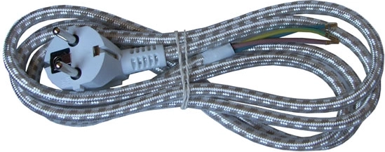 Solight flexo barošanas vads 3 m, 3 × 0,75 mm², pīts, ar leņķveida kontaktdakšu