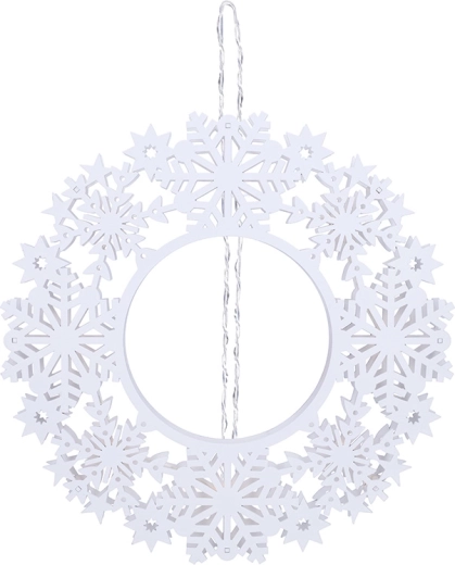 Solight LED koka Ziemassvētku vainags ar taimeri 30 cm balts - 1 gab.