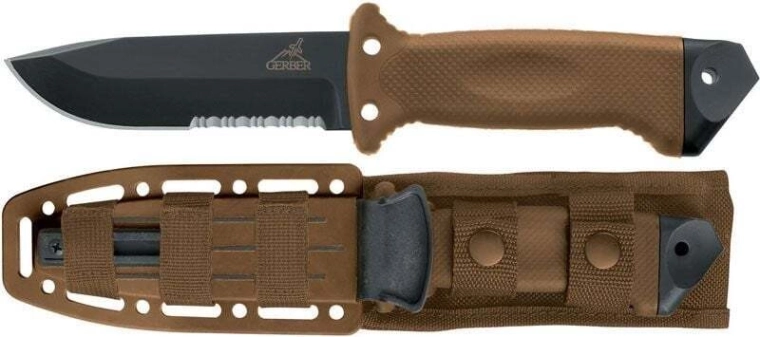 MOLLE sheath with thigh mount and integrated sharpener