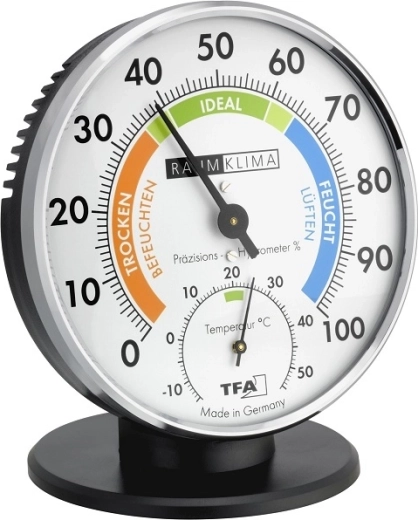Analog Thermometer with Hygrometer TFA with Metal Ring