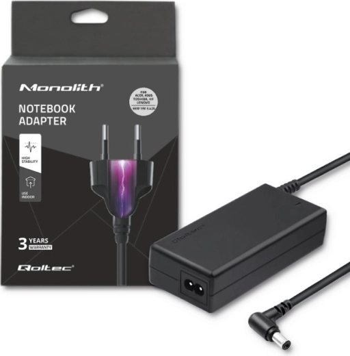 Laptop power adapter 65 W, 19 V, 3.42 A, connector 5.5 × 2.5 mm
