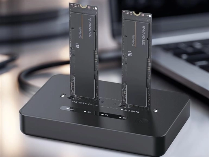 Two M.2 slots for both NVMe and SATA in one