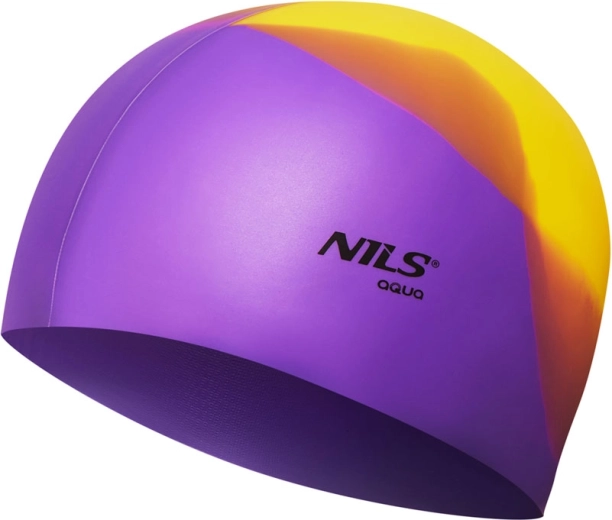 NILS Aqua multicolor silicone swim cap