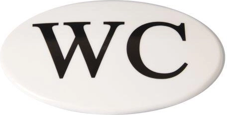 Durvju plāksnīte WC – balta plastmasa