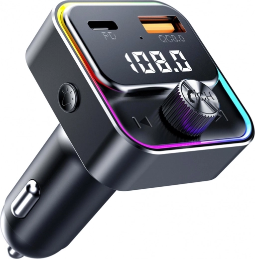 FM Bluetooth raidītājs automašīnai SWM 3000 ar USB-A un USB-C, PD un QC 3.0, balss vadība – 1 gab.