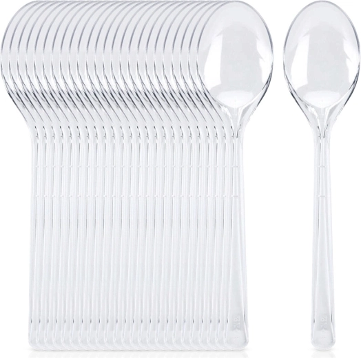 Reusable Plastic Spoons 17.5 cm, 25 pcs