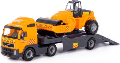 Volvo Truck with Trailer + Road Roller