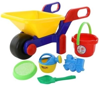 Polesie Wheelbarrow with Bucket, Sieve and Shovel Set