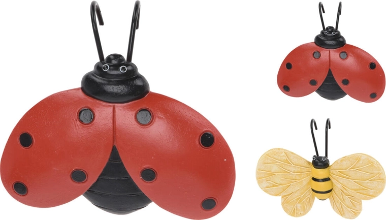 Hanging decoration ladybug and bee from polyresin 11.8 × 9.2 × 3.6 cm