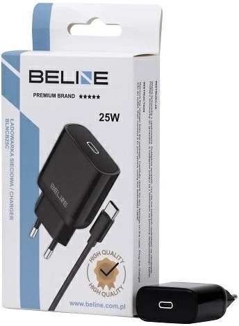 Tīkla lādētājs 25 W GaN USB‑C + USB‑C kabelis – melna