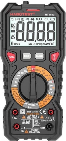 Digitālais multimetrs True RMS ar bateriju testu Habotest HT118C