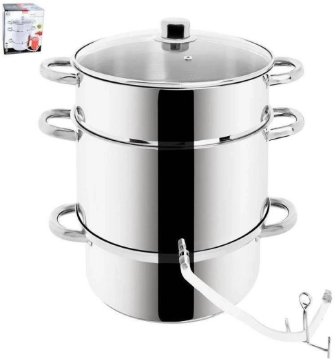 Stainless steel steam juicer pot 8 l with steamer