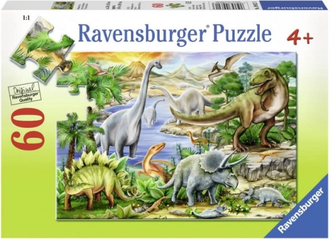Ravensburger puzle Aizvēsturiskā dzīve 60 detaļas