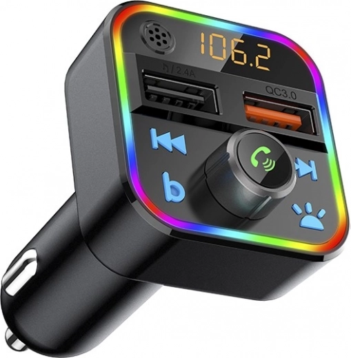 FM Raidītājs BLOW ar Bluetooth 5.1 un QC3.0, RGB apgaismojums