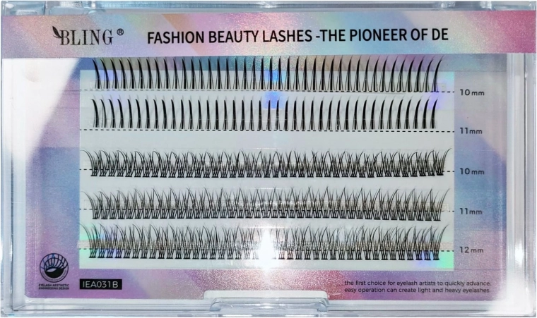 BLING Silk Lash Clusters, 10–12 mm