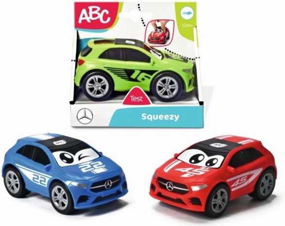 Saspiežama mašīnīte MERCEDES ABC, 11 cm – 3 krāsas
