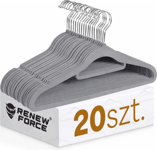 Neslīdošs premium pakaramais pelēkā krāsā – 1 gabals