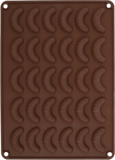 Silicone Mold for Crescent Cookies, Orange – 30 pcs