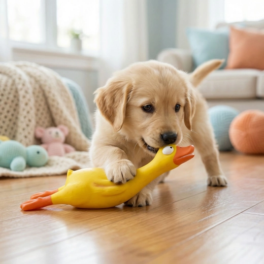 Squeaky latex chicken toy for dogs