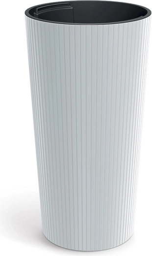 Lamia Slim Planter 25 cm white with insert