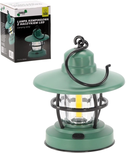 Kempinga LED laterna ar āķi 11 × 11 × 12,8 cm