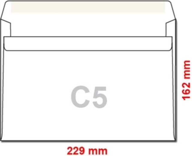 Pašlīmējošas pasta aploksnes C5 50 gab.