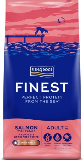 Fish4Dogs Finest salmon kibble for adult dogs – salmon with potatoes 6 kg
