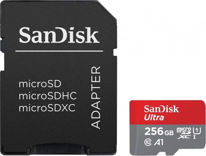 Ultra microSDXC 256GB 150MB/s A1 ar SD adapteri