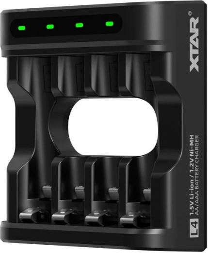 Akumulatoru lādētājs XTAR L4 Li-ion 1,5 V un Ni-MH AA/AAA