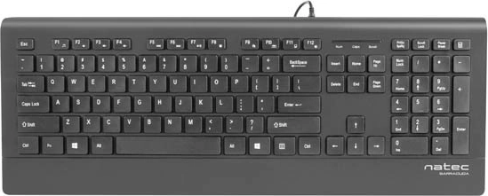 Tastatūra Natec Barracuda Slim melna USB