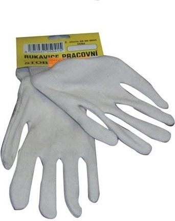 Soft cotton gloves TIT with elastic cuff