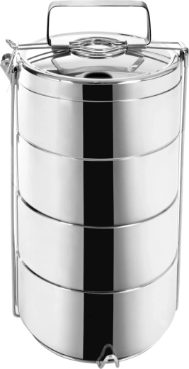 Termo ēdienu nerūsējošā tērauda pusdienu kārba, 4 līmeņi, 4×900 ml