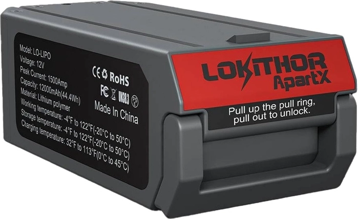 Lokithor LO-LIPO LiPo baterija 12 V 12 000 mAh (1500 A) ierīcei ApartX