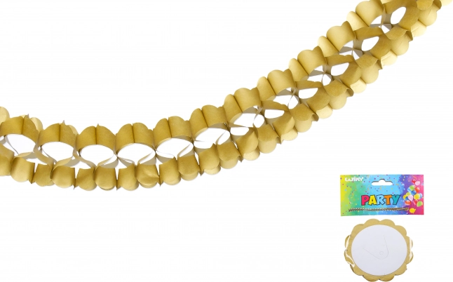 Gold paper garland 3.6 m
