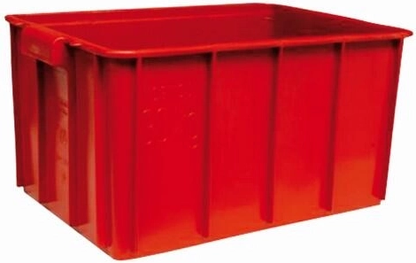 Meat crate 60 × 40 × 30 cm, HDPE plastic, solid walls, load capacity 30 kg