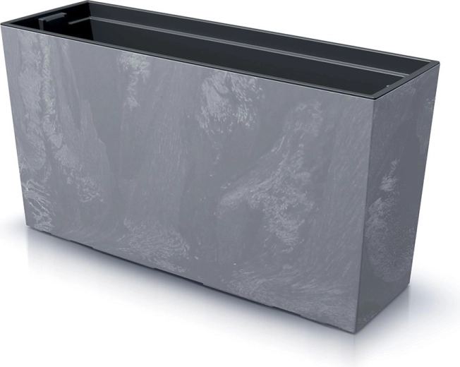 Puķu kaste ar ieliktni URBI Case Beton Effect M, 77 cm, marengo