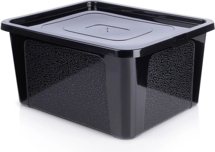 Plastic storage box with lid 20 l