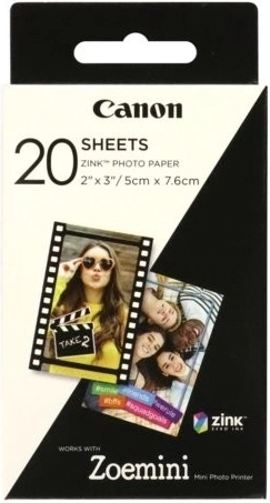 Fotopapīrs ZINK 5×7,6, 20 loksnes