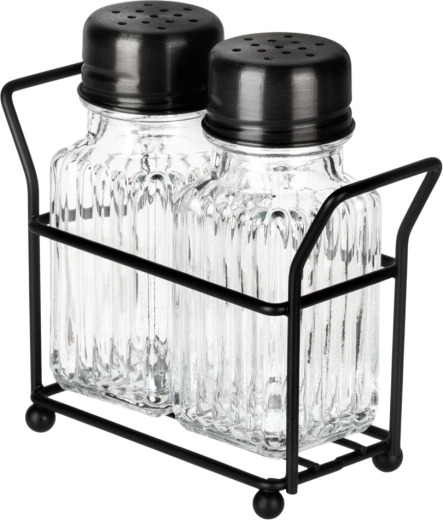 Durable glass and metal in elegant black
