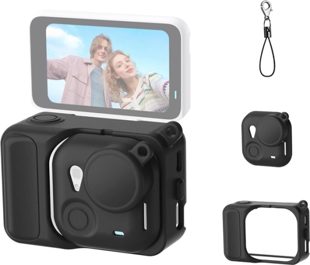 Puluz silikona aizsargapvalks Insta360 GO Ultra kamerai, melns
