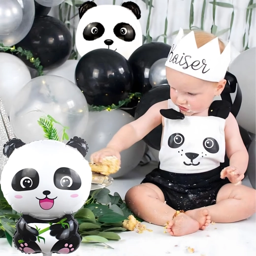 Dzimšanas dienas balonu komplekts panda, dzīvnieciņi svinībām, 5 gab.